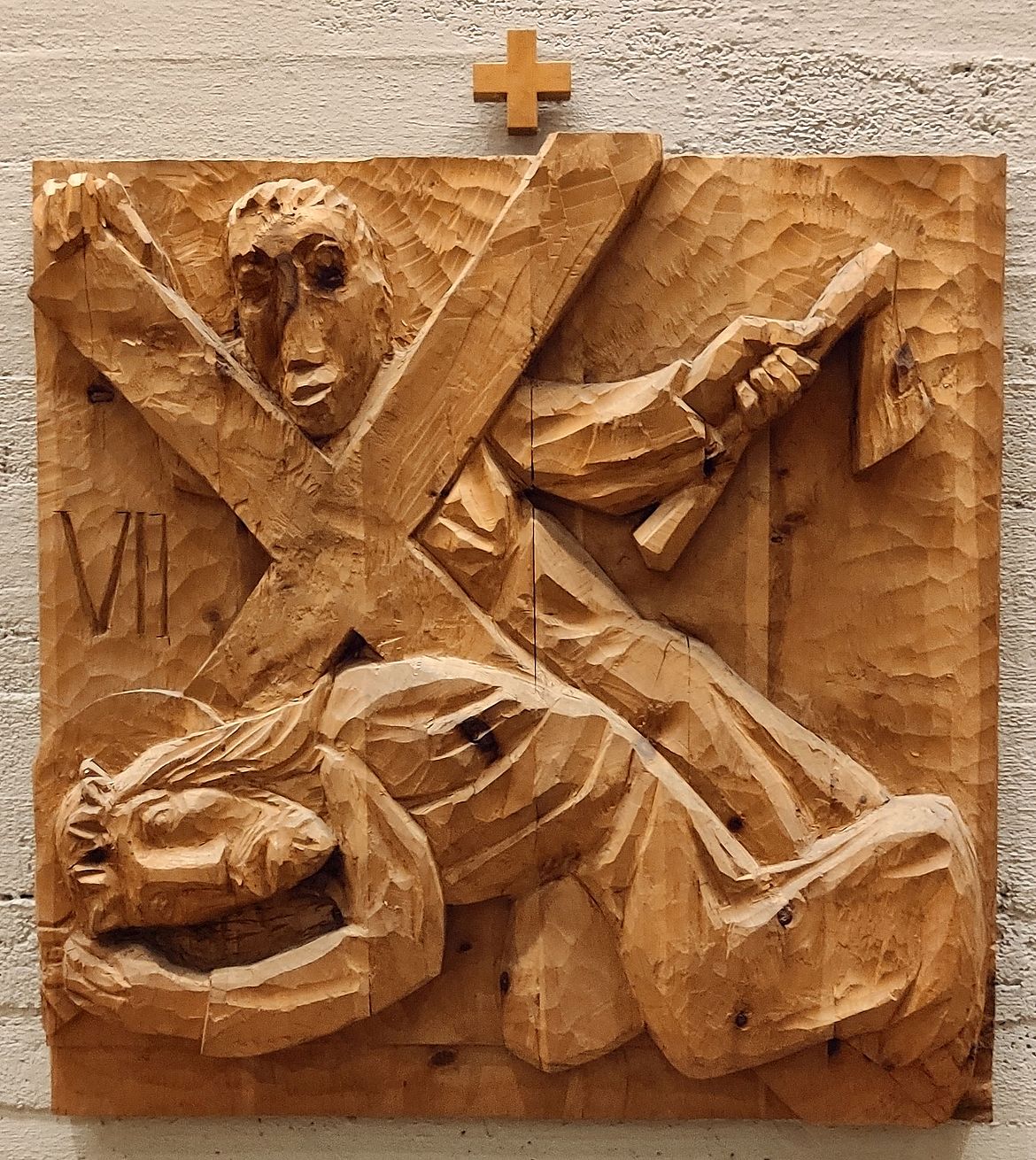 7. Station: Jesus fällt zum zweiten Mal unter dem Kreuz